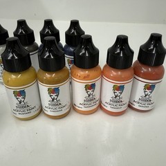 Dina Wakley Media Acrylic Paint 1oz, Assorted Colors New And Used Lot Of 91