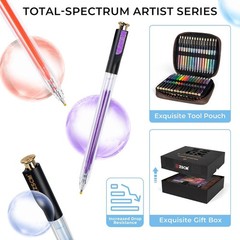 60-Color Retractable Gel Pen Set for Adult Coloring