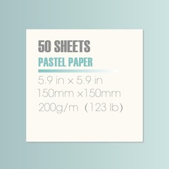 Oil Pastel Pad 5.9×5.9 Inch 200gsm 50 Sheet Heavyweight Drawing Paper Sketch Pad