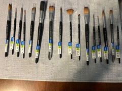 (16)Aqua Elite Princeton Watercolor brushes lot of 16 different quality brushes