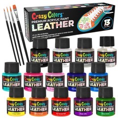 Premium Acrylic Shoe & Leather Paint Kit 13-Color with 4 Brushes (1 oz Bottle…