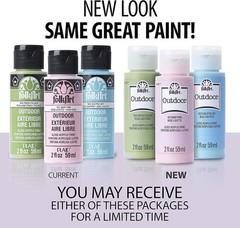Outdoor Acrylic Paint 2oz Lemon Custard Gloss Non Toxic Water Resistant Craft