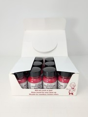 (12) 1 Oz Bottles Of Angelus Pearlscent Riot Red Leather Paint New