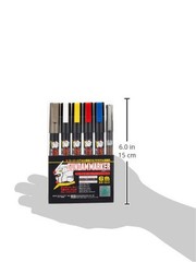 Gundam Marker Basic Set 6 Count Paint Markers for Model Kits Gray White Red B…