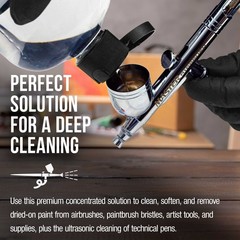 U.S. Art Supply Airbrush Cleaner, 1 Ounce, Fast Acting Paint Cleaning Solution