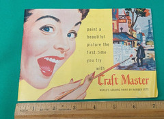 Vintage 1950’s Craft Master Paint By Numbers Catalog Pamphlet 5×7
