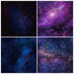 12×12 Galaxy Scrapbook Paper Pad Black Starry Patterned 12inch, Sky