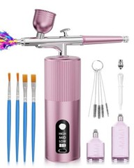 Airbrush Kit with Compressor – Airbrush for Nails,48PSI Screen Display Air Pink