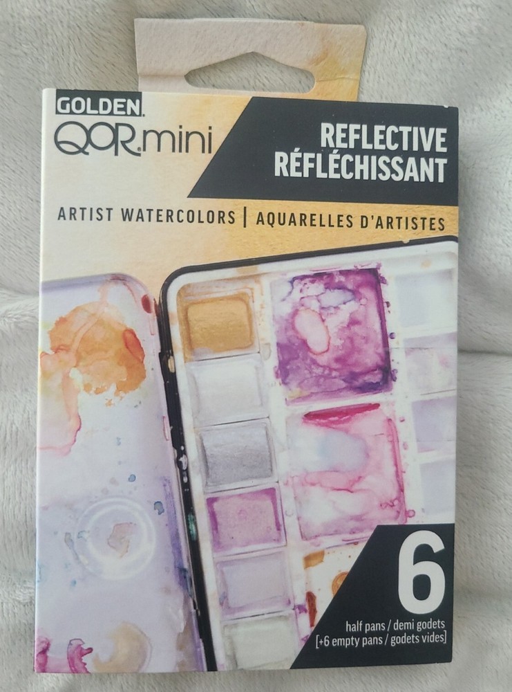 GOLDEN QOR MINI REFLECTIVE ARTIST WATERCOLORS – 6 HALF PANS BNIB 100% AUTHENTIC