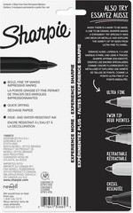 5-Count Black Permanent Markers – Quick-Drying, Fade & Water Resistant Fine Tip