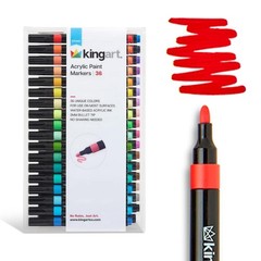 36 Colors 2mm Tip Acrylic Paint Markers WaterBased Ink Craft Pen Kit Set