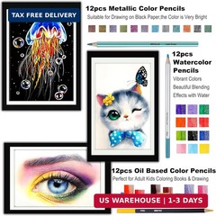 KALOUR 76 Drawing Sketching Kit Set – Pro Art Supplies with Sketchbook & Waterco