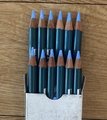 RARE 1 Box of 12 KAC904 Light Blue Berol Karisma Aquarelle Watercolour Pencils