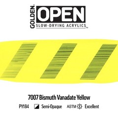 GOLDEN OPEN Slow-Drying Acrylics, Bismuth Vanadate Yellow, 5 fl oz. tube, Pro…
