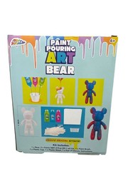Grafix Paint Pouring Art Bear Kit With 3 Paints Brush & Accessories For Kids 6+