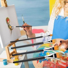 Professional Watercolor Brush Flat Tip Ergonomic Grip Watercolor Paint Brussh