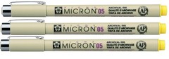 Sakura Pigma Micron – Pigment Fineliners – 0.5mm 1 Count (Pack of 3), Yellow