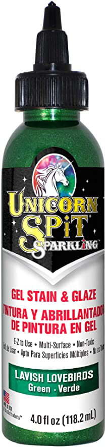 Unicorn SPiT Sparkling Lavish Lovebirds Gel Stain and Glaze 5775005 4.0 Fl Oz, 4