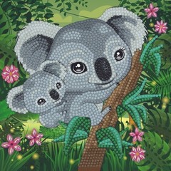 CraftBuddyUS CCK-A82: “Koala Hugs” Crystal Art Card 18 x18cm