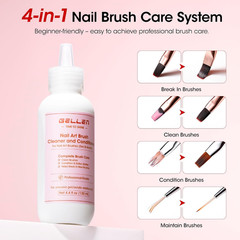 130Ml Nail Brush Cleaner and Conditioner, Rose Oily Formula Acrylic Brush Cleane