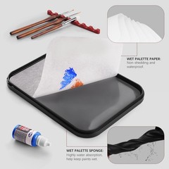 Wet Pallet for Painting Miniatures – Golden Maple 2 in 1 Dry and Wet Palette …
