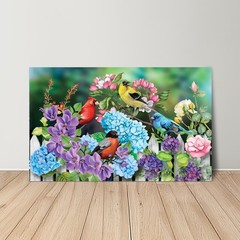 Briarwood Lane Spring Canvas Art 24×16 Feathered Friends For Spring Large