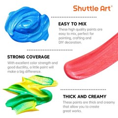Color Change Acrylic Paint Set, 16 Colors Chameleon Colors Acrylic Paint in B…