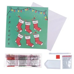 CraftBuddyUS CCK-WBFDS602: Holiday Cheer Crystal Art Card Kit 18x18cm