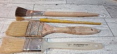 Artist Paint/Pottery Brushes Lot Of 15+1 Hake Brush Various Sizes/brands
