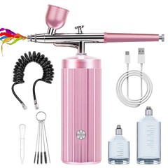 Airbrush Kit-Cordless Airbrush Compressor, Auto Handheld Airbrush Gun, Rechar…