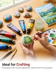 Fantastory Professional Acrylic Paint Set: 18 colors x 36ml, includes 10 brus…