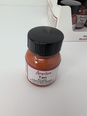 (12) 1 Oz Bottles Of Angelus Acrylic Leather Tan Paint New
