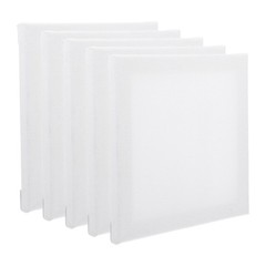 5Pcs White Blank Wooden Canvas Panels for Painting Acrylic and Oil Art Projects