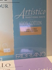 2- Fabriano Artistico Acquarello Watercolour Paper Pad 100% Cotton 300gsm 9×12″