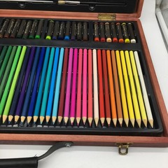 Art Supplies Pack Deluxe Wood Box Art Set Craft Drawing Painting Kit Secure Lash