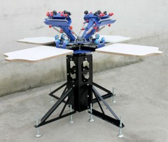 4 Color Screen Printing Kit Manual Operate Kit for Various T-shirts US #006941