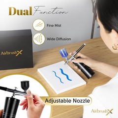 Airbrush Kit Compressor Nails Machine Enhancements Barber Spray Gun Painting