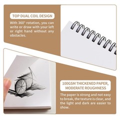 Utron 2 Pack Sketch Book, 5.8” x 8.3” Small 2 Pack(5.8” x 8.3”), brown