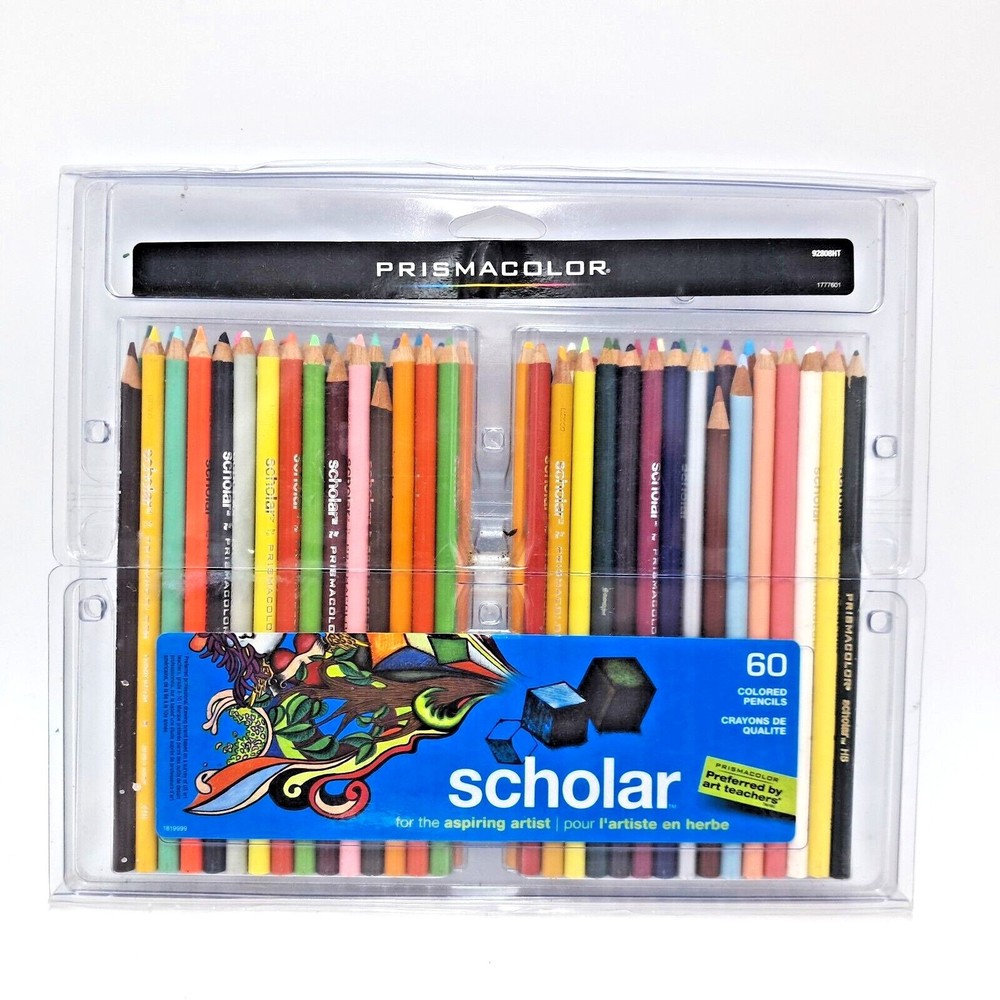 Prismacolor Scholar Colored Pencils 60-Count 92808HT-Slightly Used