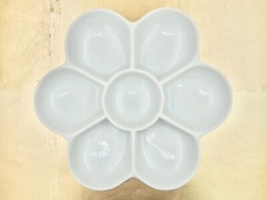 Plum Motif Palette Japanese-ceramic (18cm): For Traditional Japanese Kintsugi