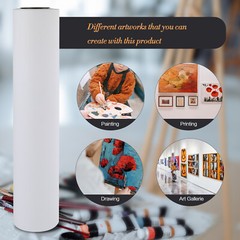 Canvas Roll 36”x100FT Premium Matte 290GSM Waterproof Polyester Painting Canvas
