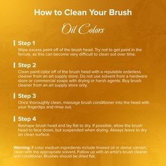 Ted 2025slg Golden Natural Quill Paintbrush For Oil Acrylic Watercolor Gouache I