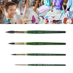 Watercolor Brush Mixed Hair Professional Mop Artists Round Watercolor Detail