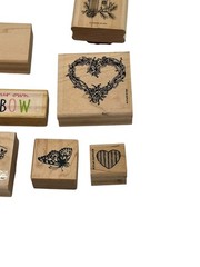 Vintage Stampin Up & FBX 12pc Wood Stamp Lot (1992-1997)