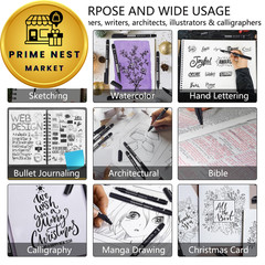MARTCOLOR Micro Pen Fineliner Pens, 10 1 Count (Pack of 10), Black – 10 Pack