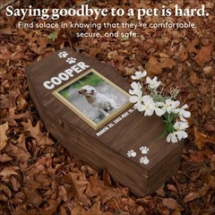 Wooden Coffin Box 24 inch Unfinished, Halloween Decor, Pet Casket | Woodpeckers