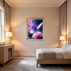 Butterfly Flower Diamond Art Kits for Adults,5D Diamond Painting Kits for Beginn