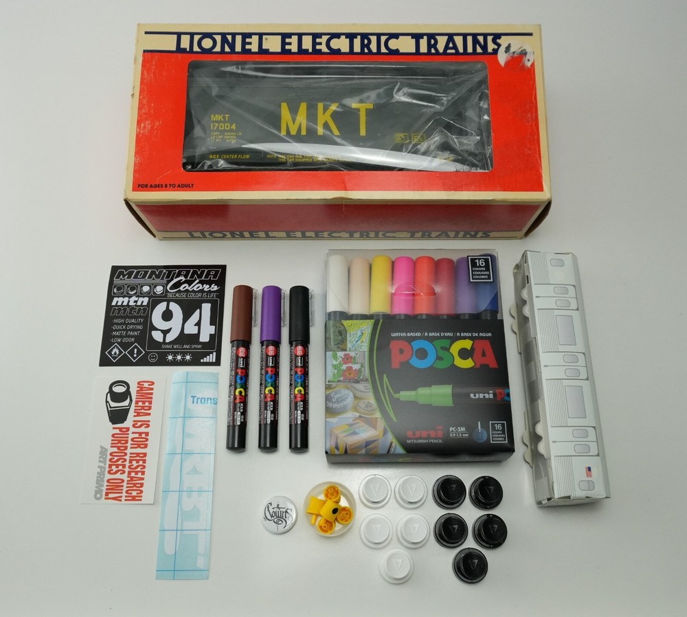Graffiti Marker Lot Posca Lionel O Scale Train Art Supplies Spray Paint Caps