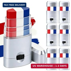 gisgfim 6 Pcs Blue White Red Face Paint Sticks Colored Face Paint for Football B