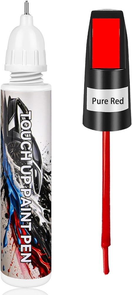 Touch Up Paint for Cars, Pure Red Car Paint Scratch Repair, Universal Pure Red